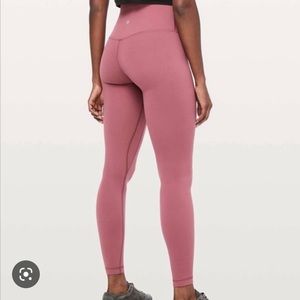 Lululemon Align High Rise Pant Tight 31" Pink Sz 6